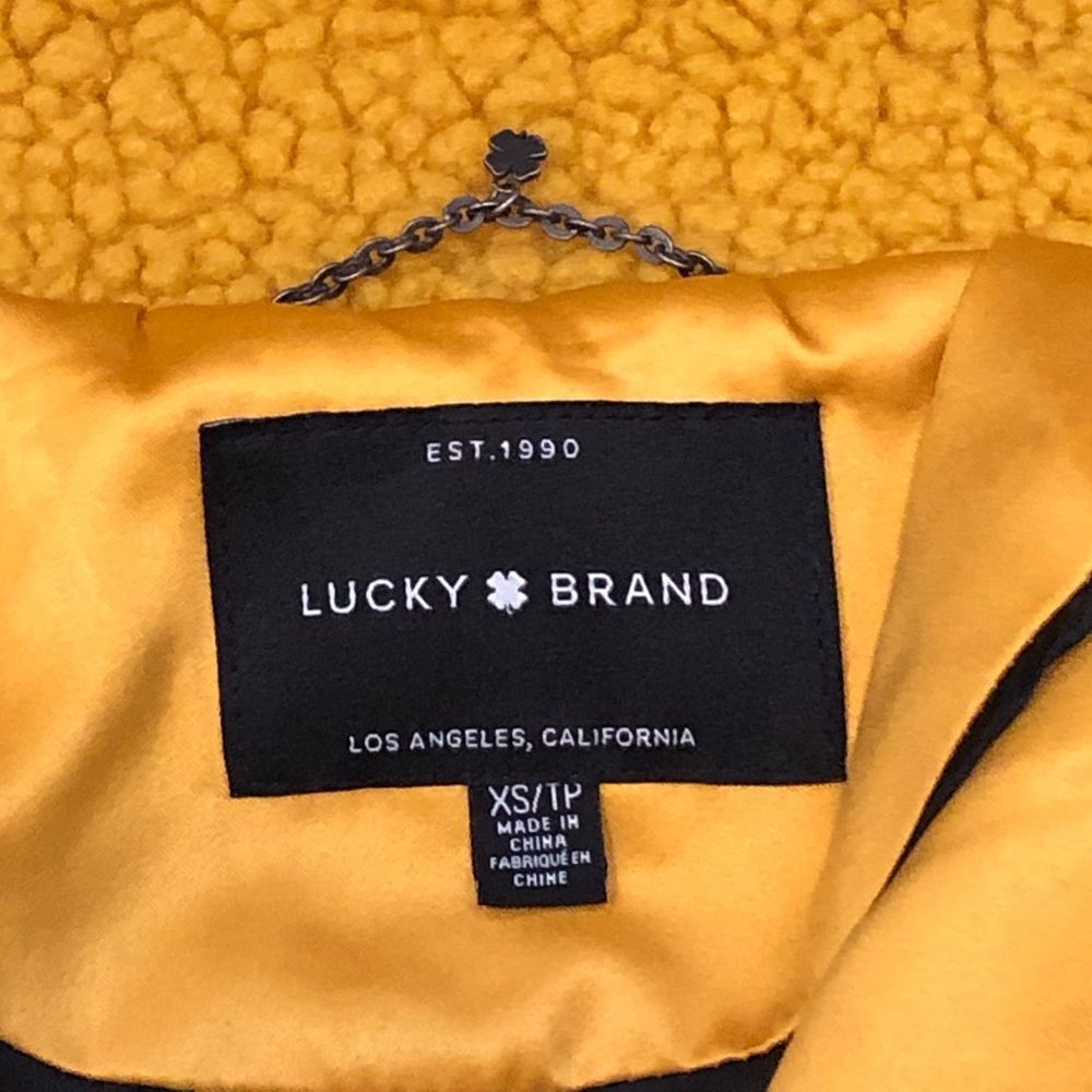 LUCKY BRAND Golden Long Sherpa Teddy Coat w Snap Closure & Hand Pockets Sz XS - Picture 3 of 16